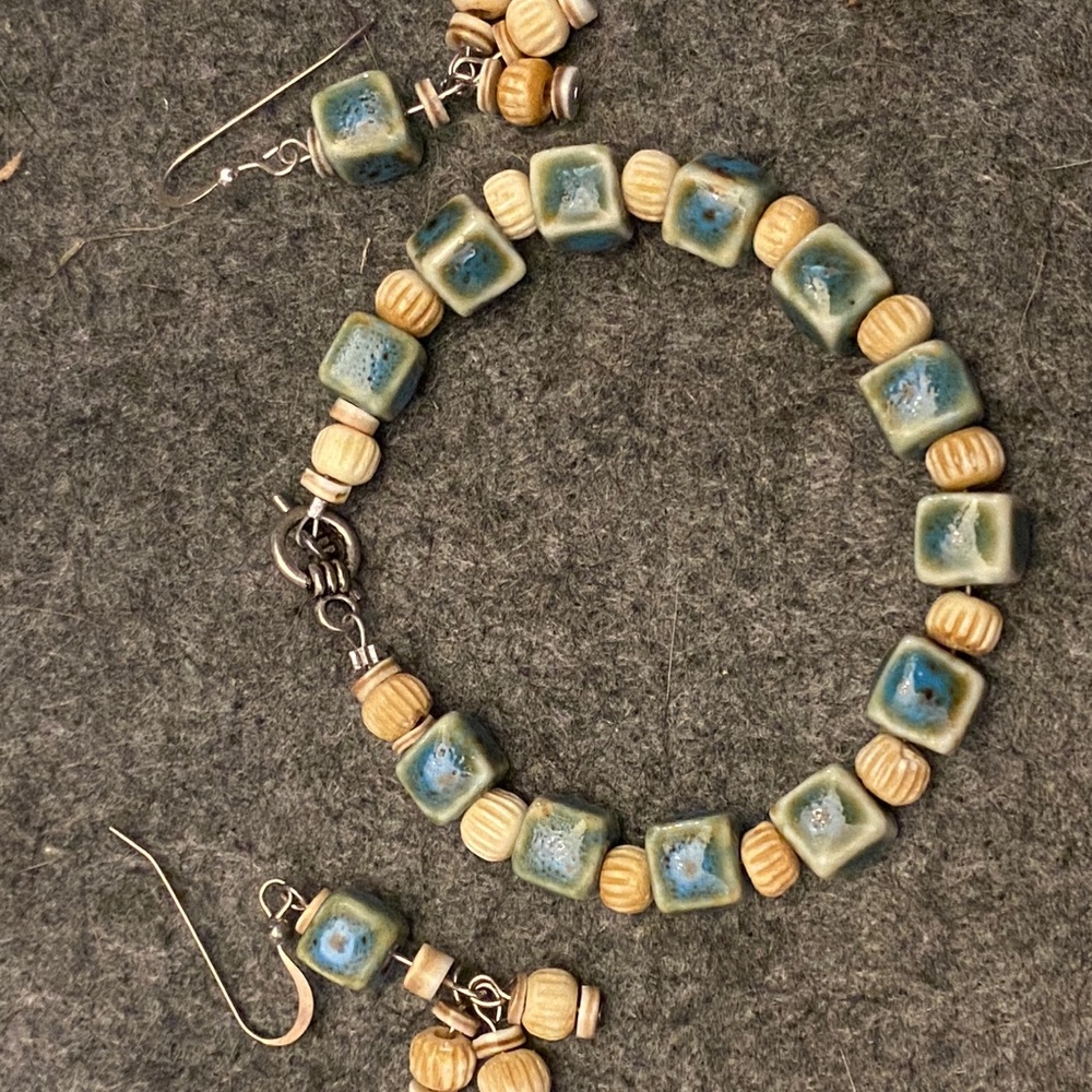Bracelet with matching earrings